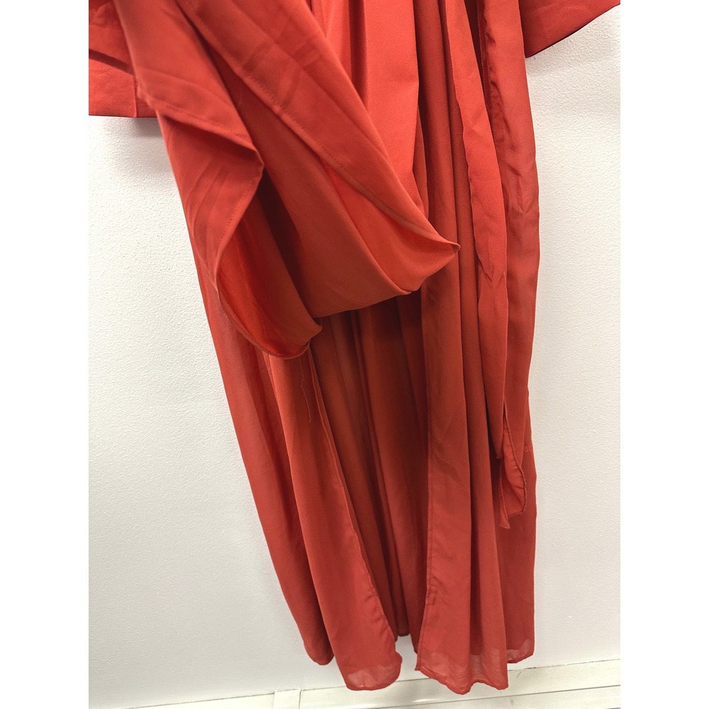 Baltic Born Celine Long Sleeve Chiffon Maxi Dress Rust XL - Picture 8 of 9